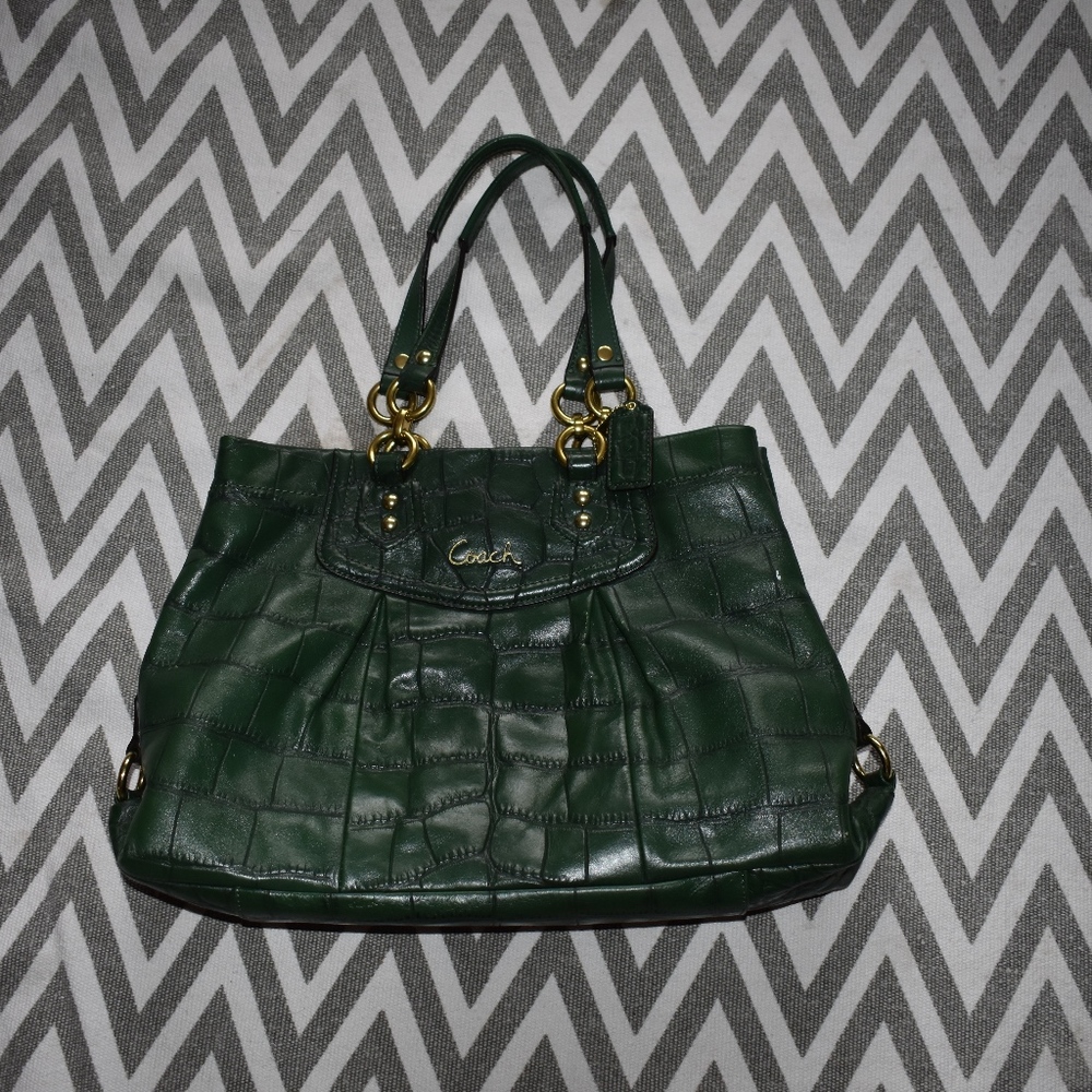 Green Coach purse